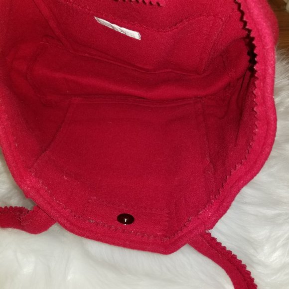 J Jill Wool Shoulder Tote Bag, Red - Picture 11 of 13